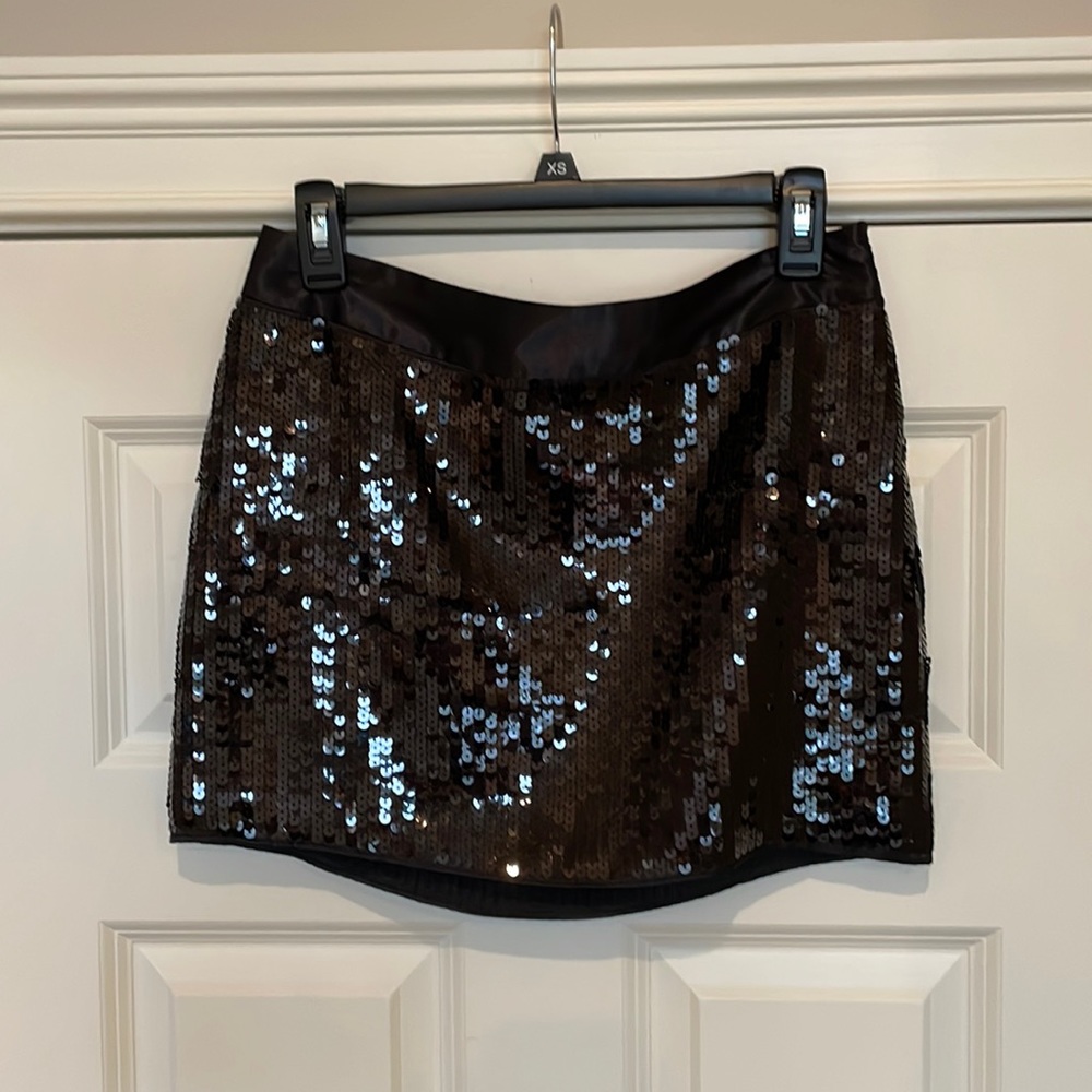 Black Express sequin mini skirt
